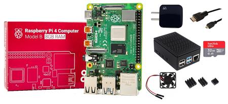 Kit Raspberry Pi 4 B 8gb Original + Fuente 3A + Gabinete + Cooler + HDMI + Mem 32gb + Disip   RPI0111
